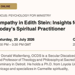 ENRICHING MINISTRY DAY Dr Donald Wallenfang, OCDS £20 (concession)